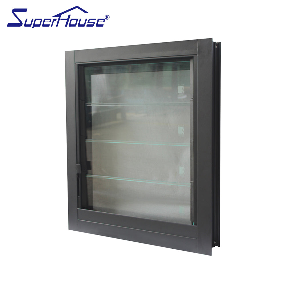 Superhouse Tinted glass adjustable louvre window for homes near the sea