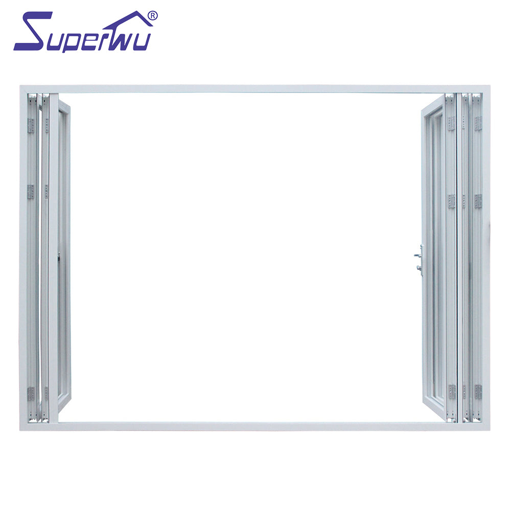 Superwu Transparent Low E Glass Soundproof Bi-fold Door folding door