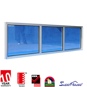 Superhouse Hot selling glass aluminum fixed window windows with louver for vent manufacturer