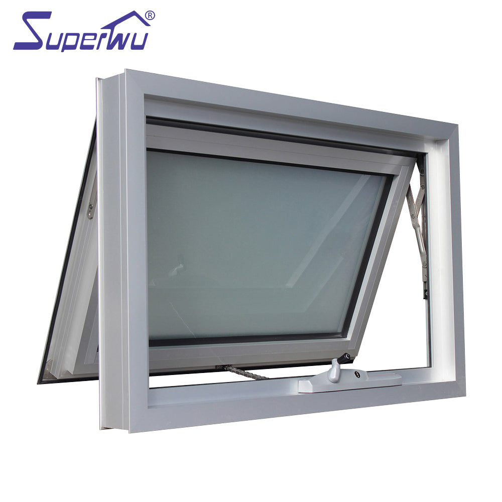Superwu AS2047 Home Commercial Double Glazed Vertical Aluminium Awning Windows Supplier