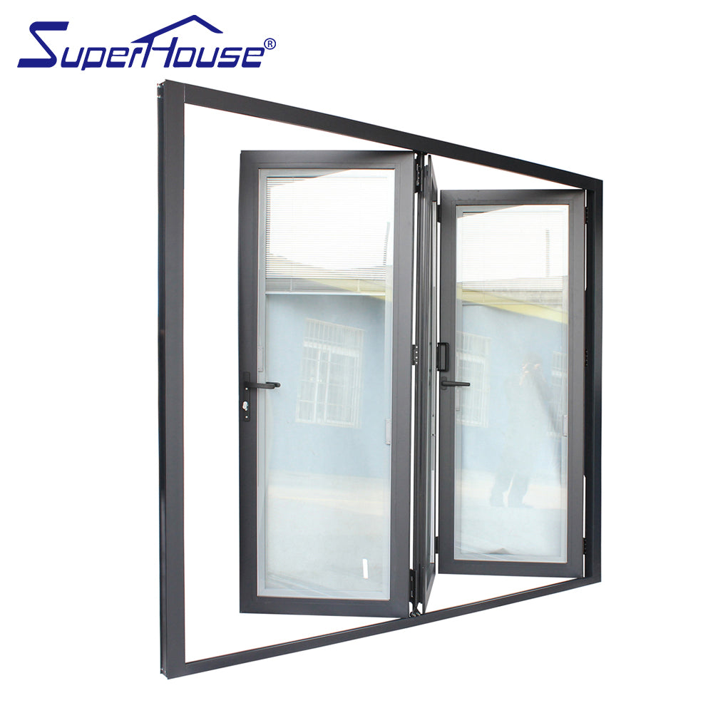 Superhouse Container house use aluminum glass folding door with 8 panel 12 panel