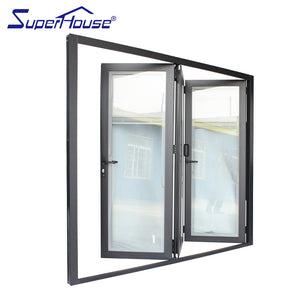 Superhouse Container house use aluminum glass folding door with 8 panel 12 panel