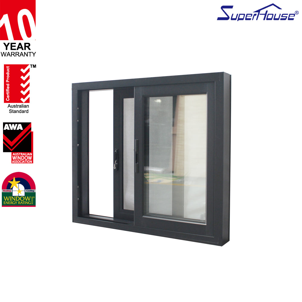 Superhouse double glazed aluminum sliding windows drawing window frame aluminium