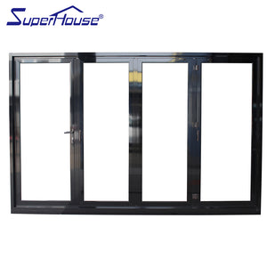 Superhouse AS2047 NFRC AAMA NAFS NOA standard commercial large aluminium folding door for restaurant
