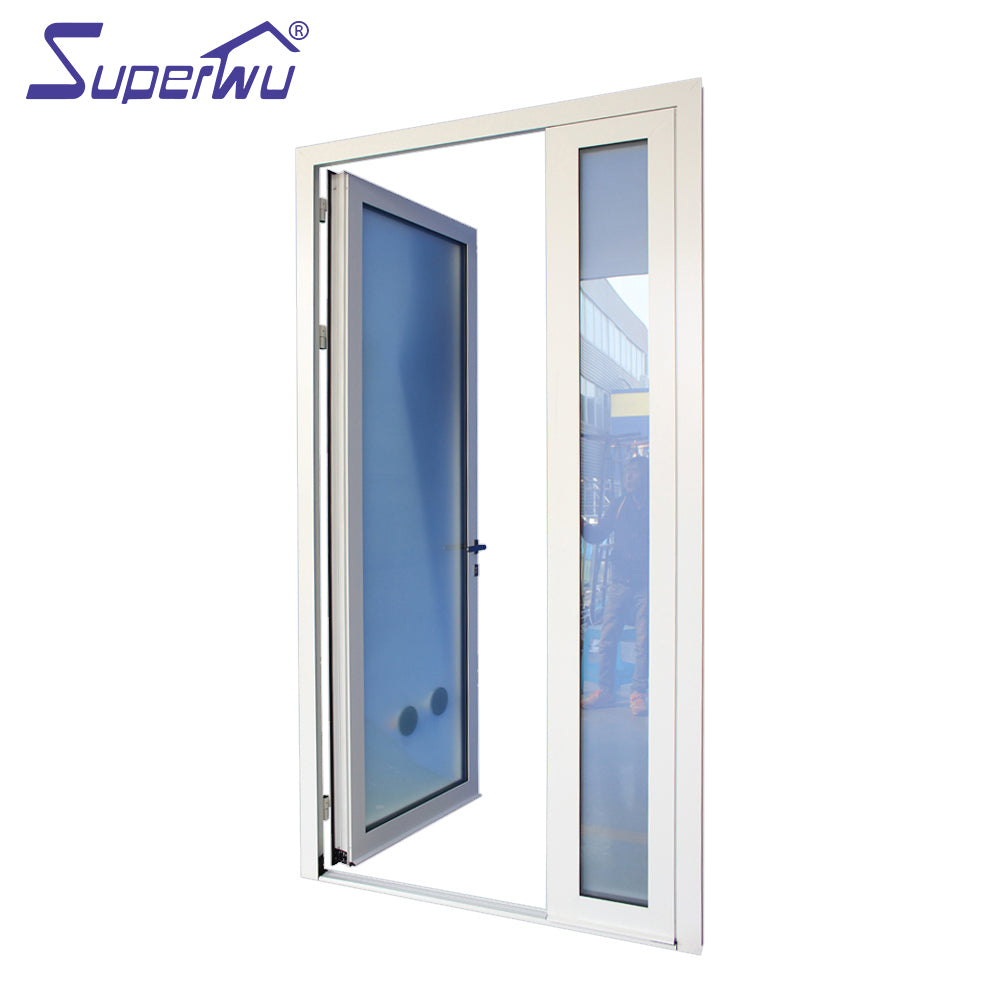 Superwu Hurrican proof hand-operated aluminum double glazing casement door