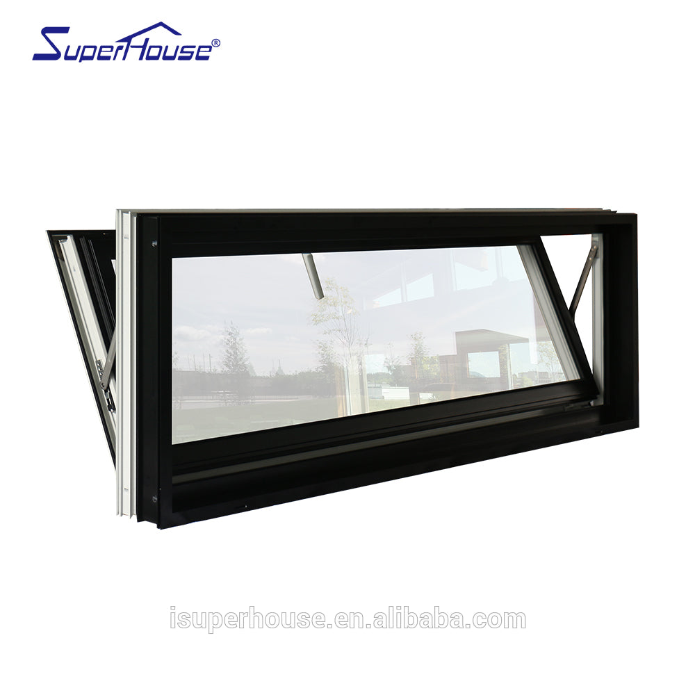 Superhouse Customized aluminium two sided color super color glass crank awning window