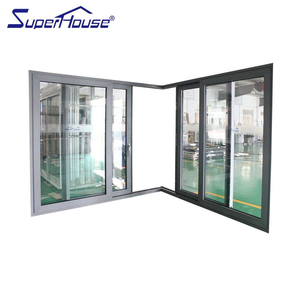 Superhouse Energy rating aluminium bullet proof thermal break corner sliding doors Australia Standard