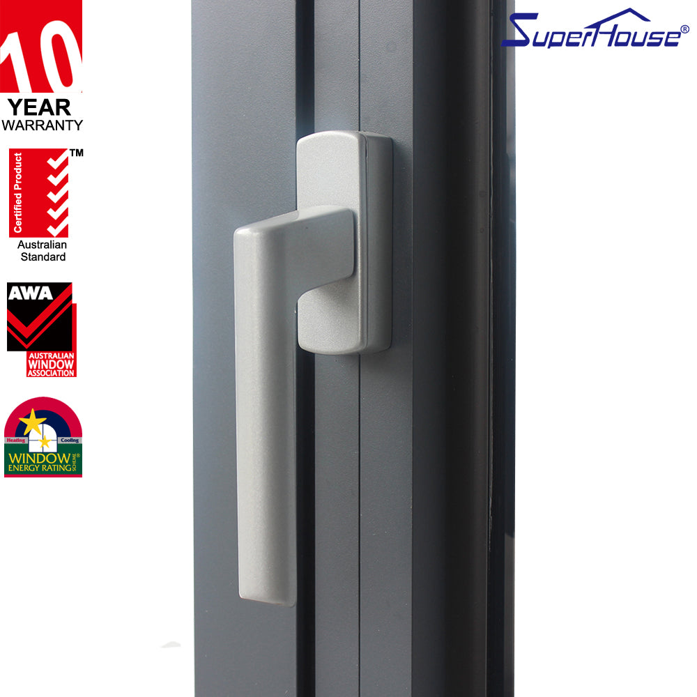 Superhouse 45 Degree Perfect Corner Connection Design Aluminum Casement Window Wholesaling