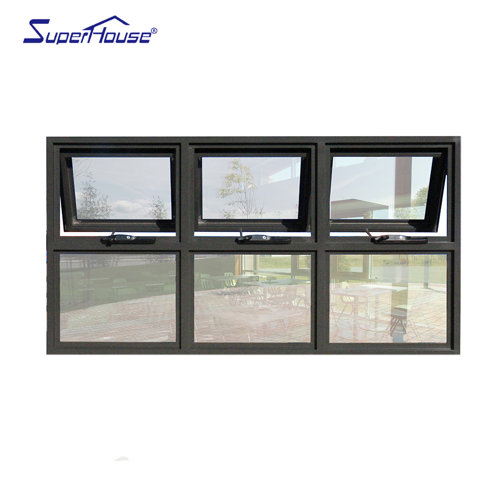 Superhouse Safety glass thermal break chain winder awning window comply with Australia standard