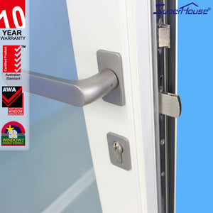 Superhouse AS2047 NFRC AAMA NAFS NOA standard thermal break double glass aluminium white french door