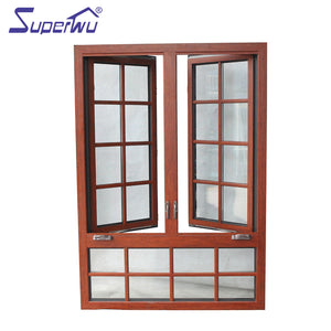 Superwu High quality swing windows for sale European style aluminium french window for hurricane case low E glass