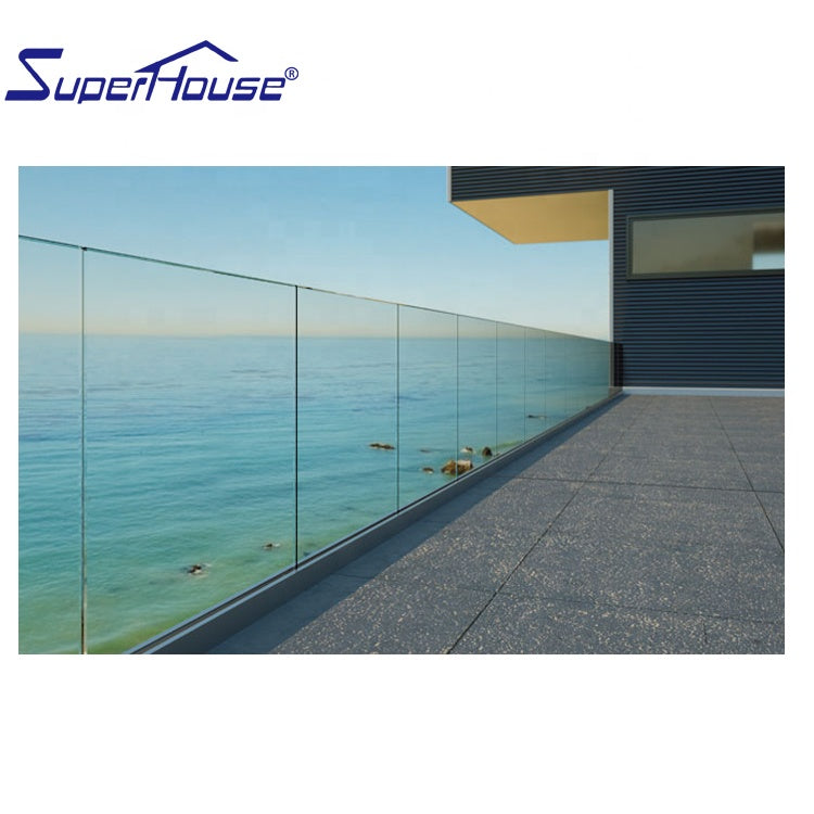 Superhouse Stainless steel 90 degree glass hurricane laminated handrail balustrade