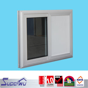 Superwu Aluminum Alloy Double Glazed Glass Sliding Window With Mosquito Net