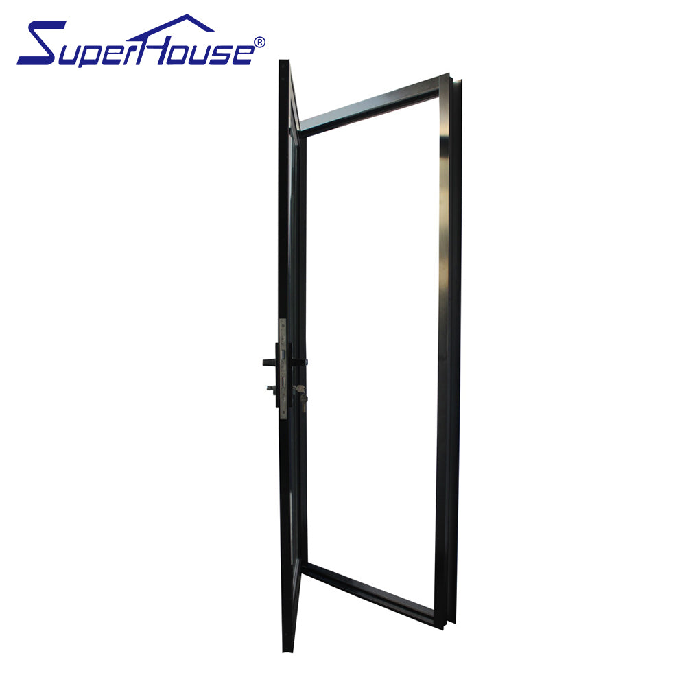 Superwu Thermal break glazed aluminum hinged door commercial system french doors casement door