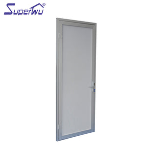 Superwu Single panel security mesh aluminum swing doors exterior aluminum french type hinged doors
