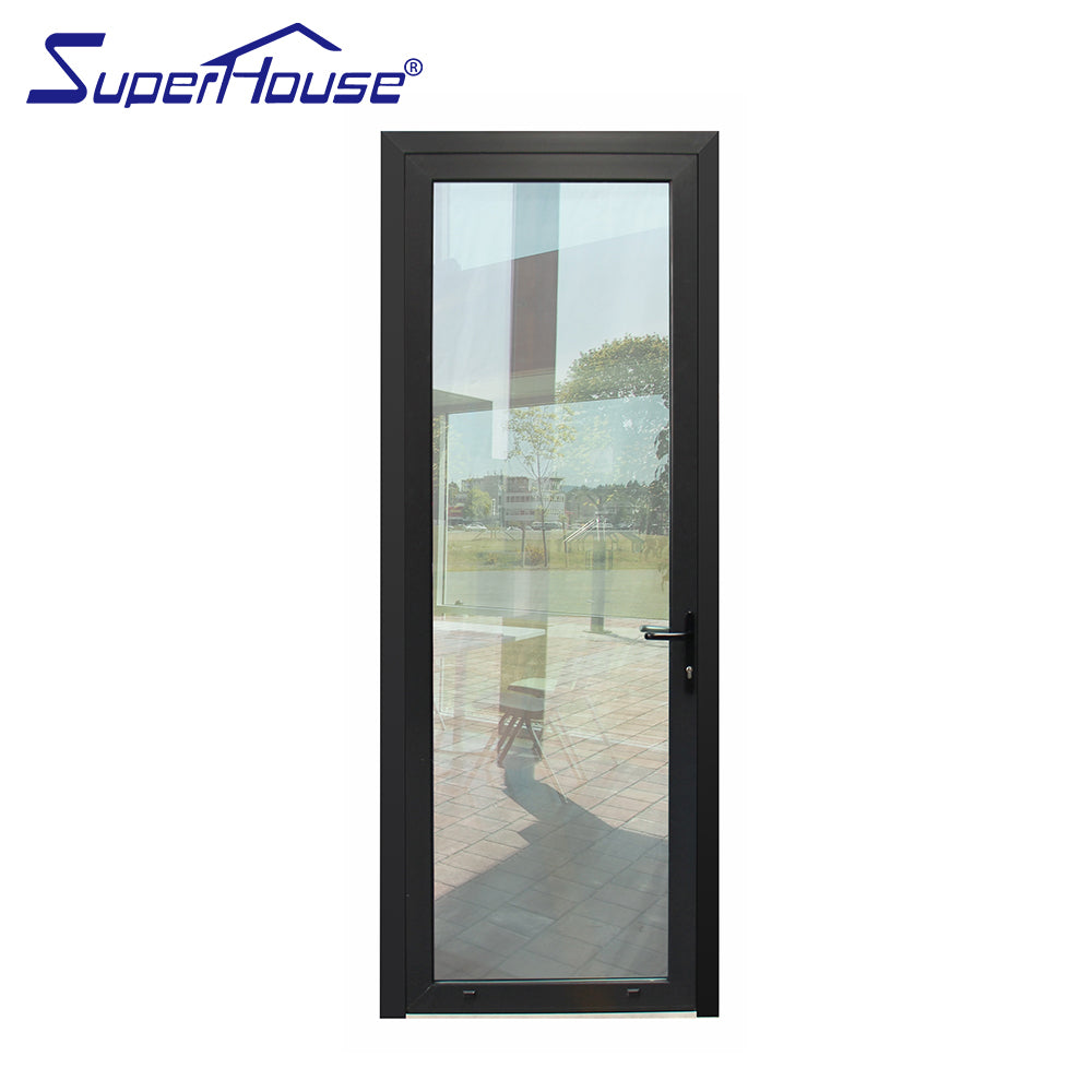 Superwu Standards modern design aluminium profile coffee color hinge door cheap casement door