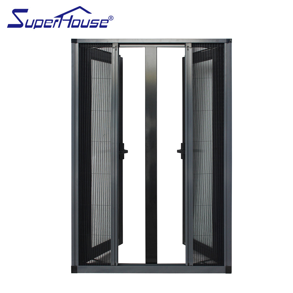 Superhouse North America NFRC and NOA standard high quality aluminum french casement window with retractable flyscreen