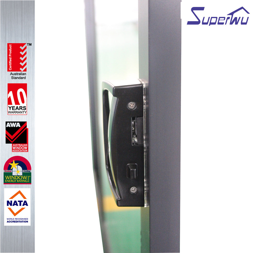 Superwu American Standard Widely Used Superior Quality Double Glass Aluminum Slide Window