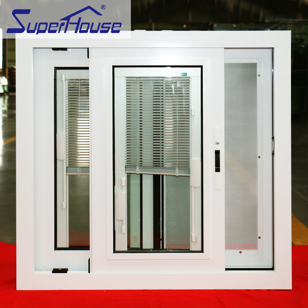 Superhouse Adjust interial blind shutter glazed aluminum sliding window