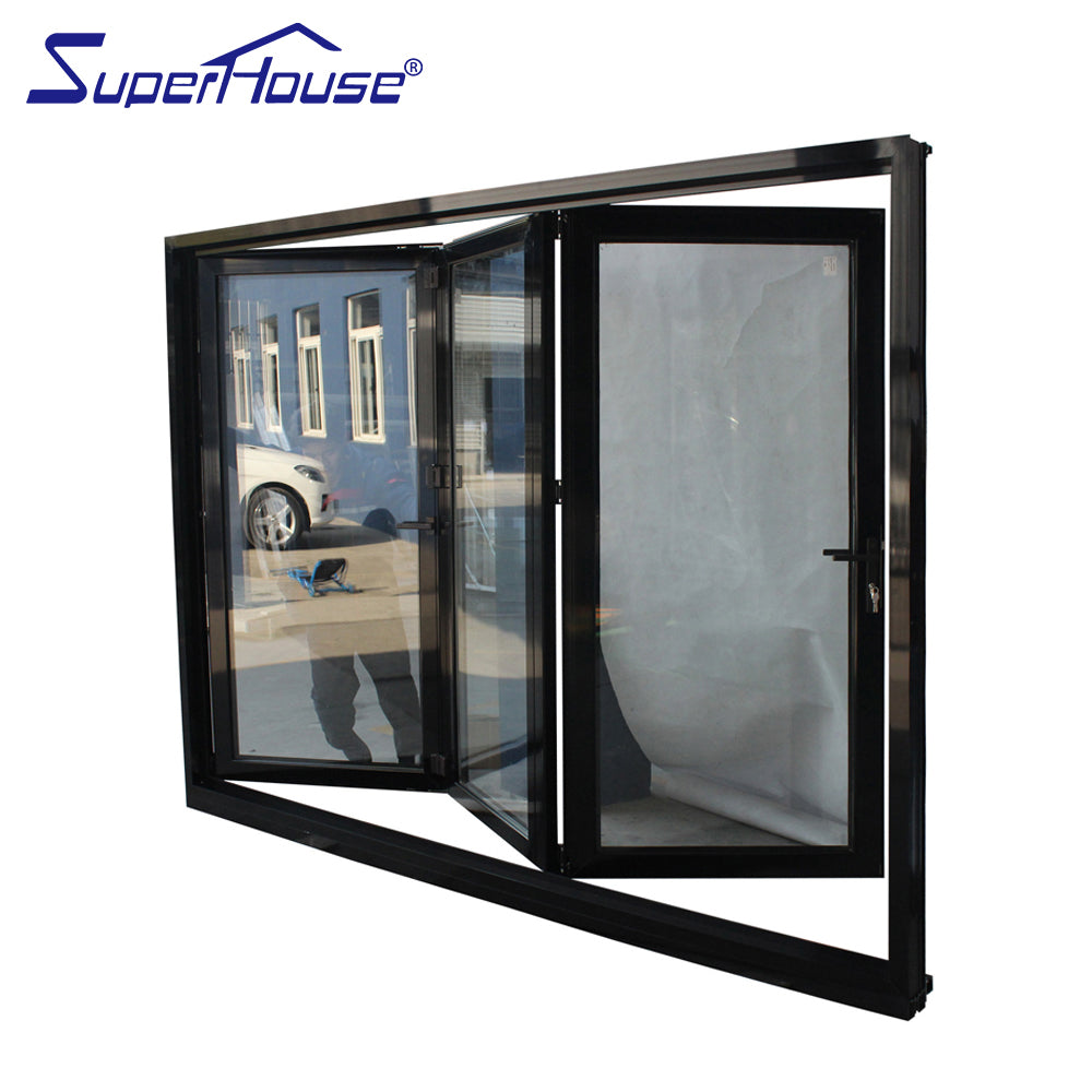 Superhouse safety glass aluminium balcony door