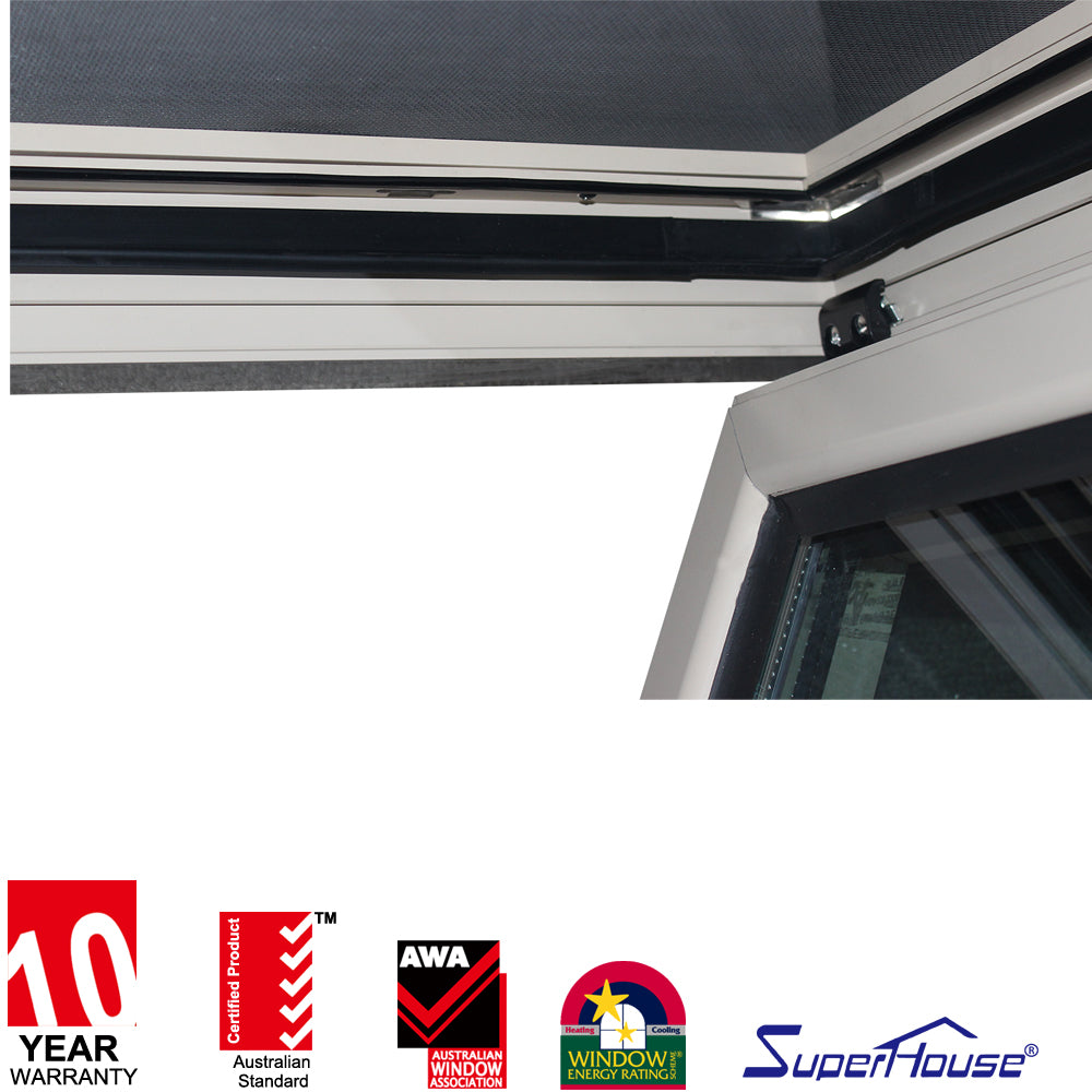 Superhouse Double Tilt&Turn Window With Fixed Window In the Middle Cheap Price For Wholesale