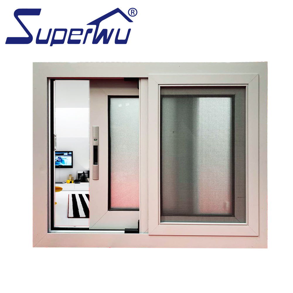 Superwu AS2047 NFRC aluminium windows double glazing sliding window doors / sliding plastic window track