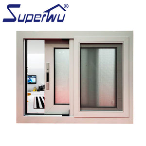 Superwu AS2047 NFRC aluminium windows double glazing sliding window doors / sliding plastic window track