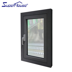 Superhouse North America NFRC and NOA standard high quality double glass double glass aluminum casement windows