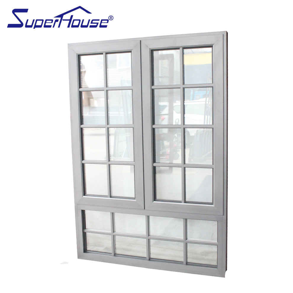 Superhouse American market soundproof glazing horizontal outward opening casement window