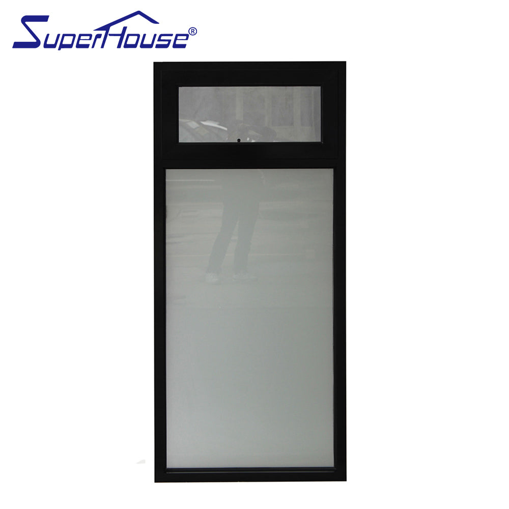 Superwu Thermal break aluminum awning window commercial system black awning window