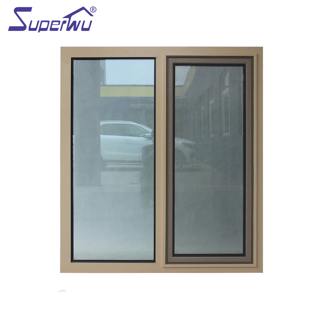 Superwu Latest design aluminium tilt and turn window of white color with fixed window