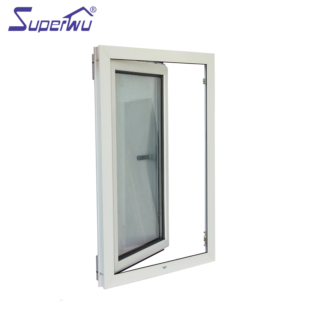 Superwu White frame color thermally broken profiles double glazed windows and doors aluminum tilt and turn window