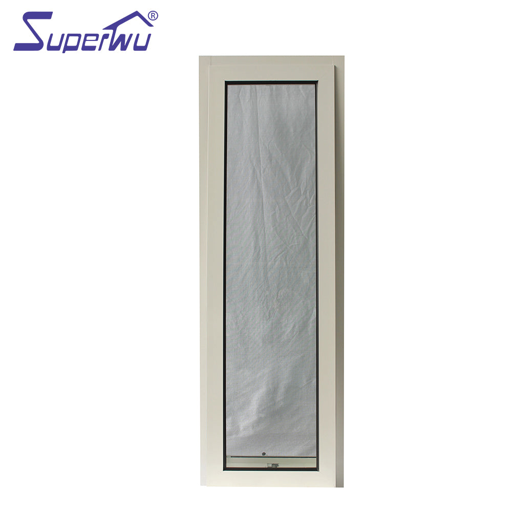 Superwu White frame color double glazed aluminum awning window comply with Sydney AS2047 standard