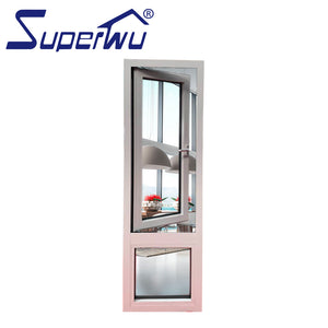 Superwu AS2047 NFRC standard Powder Painted tinted glass aluminum hurricane impact windows and doors