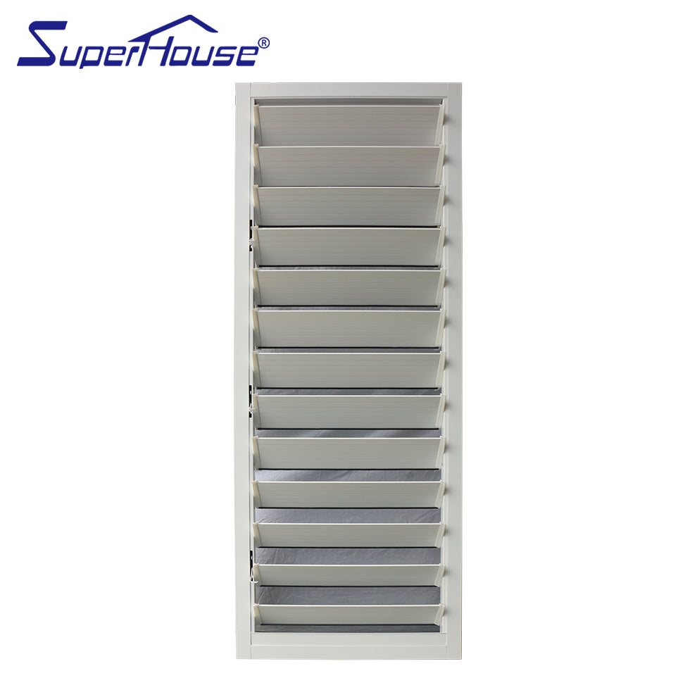 Superwu Aluminum insulated glass sun louver windows louvre window factory supply