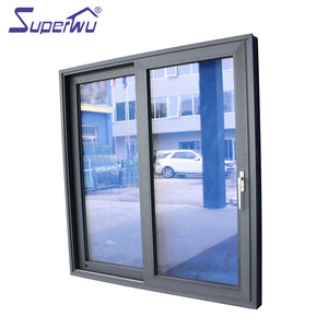 Superwu Aluminium German Brand automatic sensor double glass sliding door