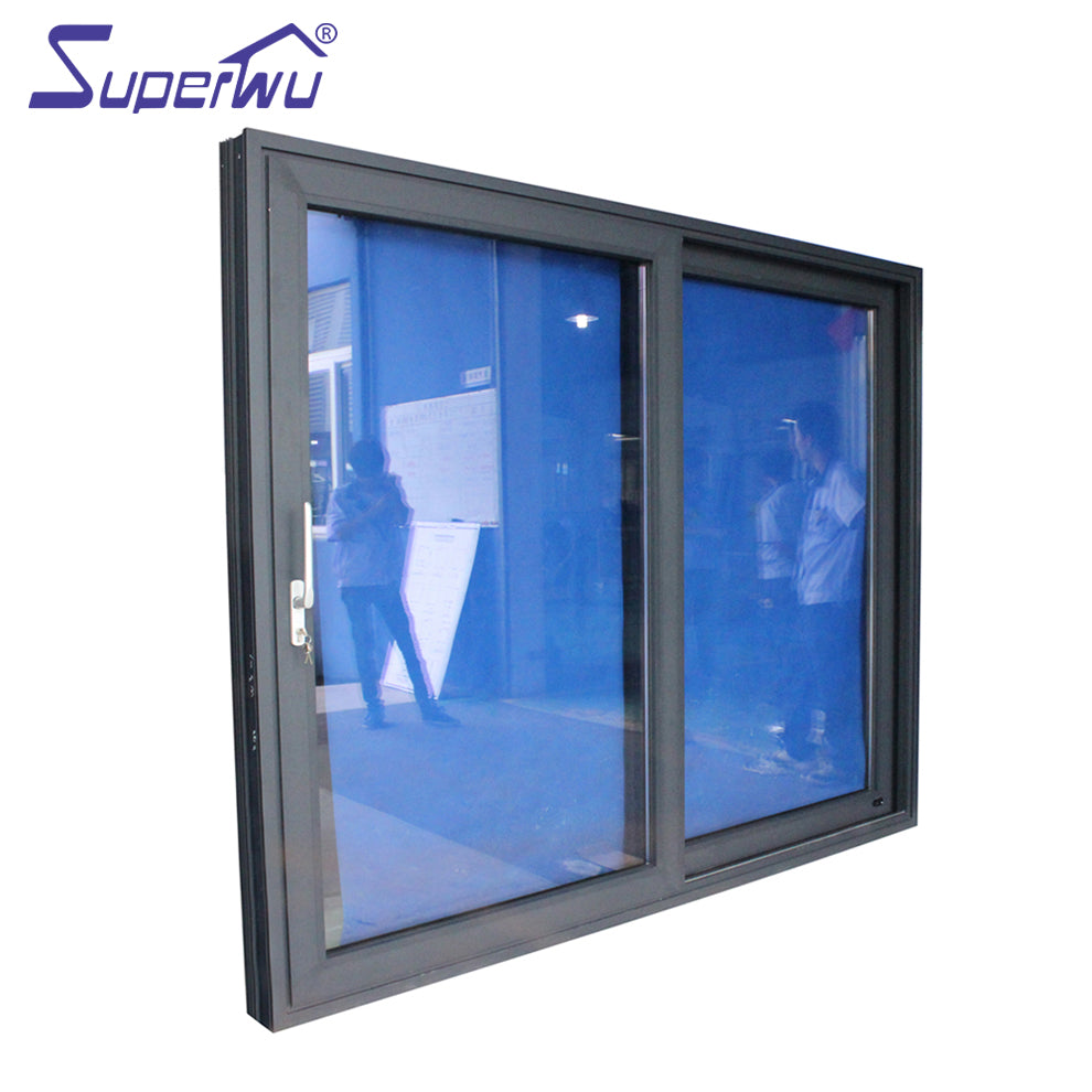 Superwu Aluminium German Brand automatic sensor double glass sliding door