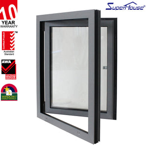 Superhouse NFRC AS2047 Energy saving double glass tilt and turn windows aluminum with superhouse System