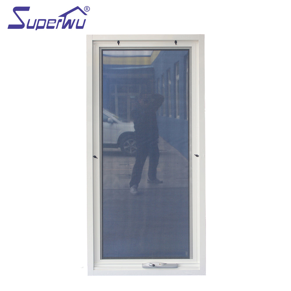 Superwu NFRC Certified Energy-Saving impact glass Double Glazed Aluminum Frame awning Windows