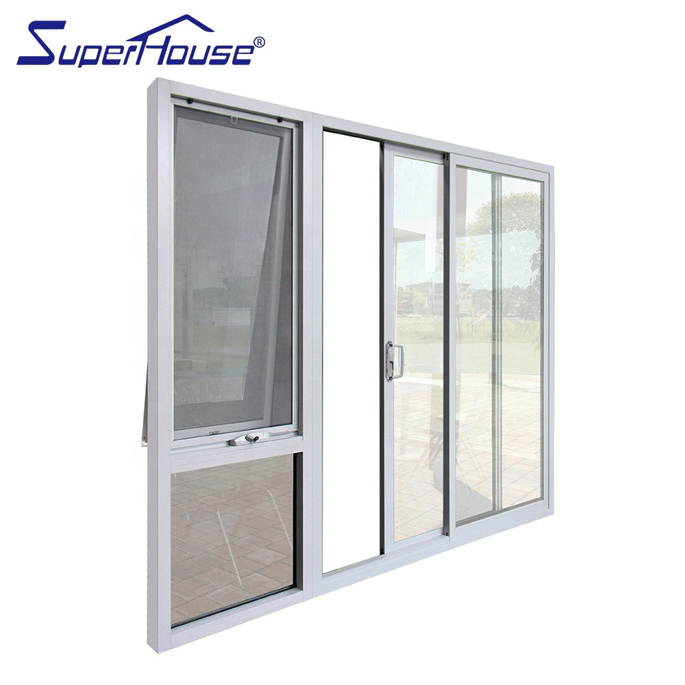 Superhouse USA standard aluminum frame exterior door with opening window for house project