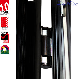 Superhouse safety glass aluminium balcony door