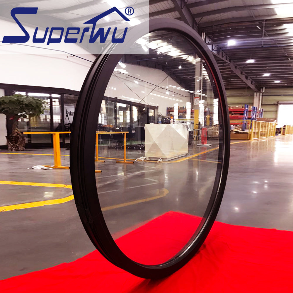 Superwu AS2047 NFRC Impact resistance hurricane proof arch fixed round window