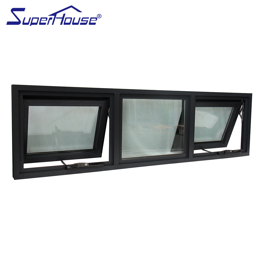 Superhouse Safety glass awning type black window