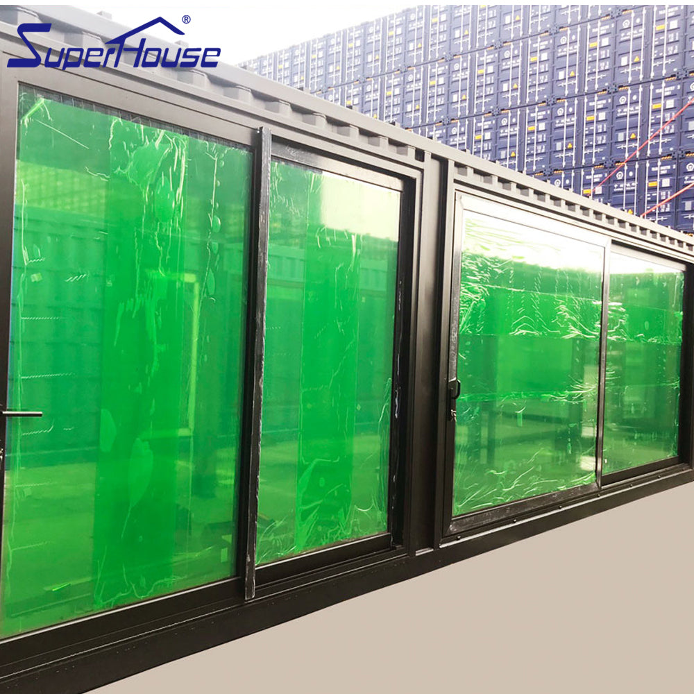 Superhouse EU USA AU standard certified smart system sound proof double glazed aluminum sliding door