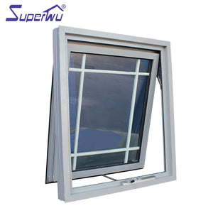 Superwu Euro grey glass Australian Standard Awning Windows AS2047 Aluminum Glass Awning Windows