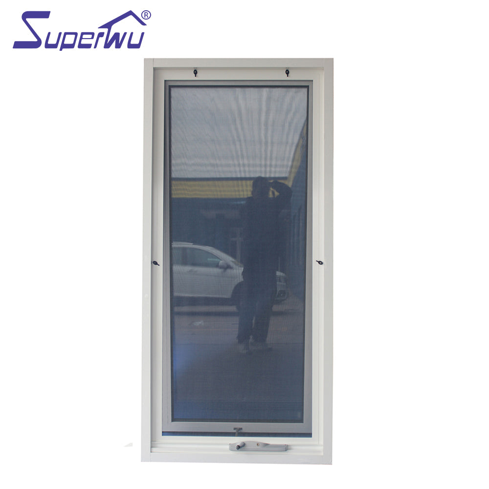 Superwu NFRC Certified Energy-Saving impact glass Double Glazed Aluminum Frame awning Windows
