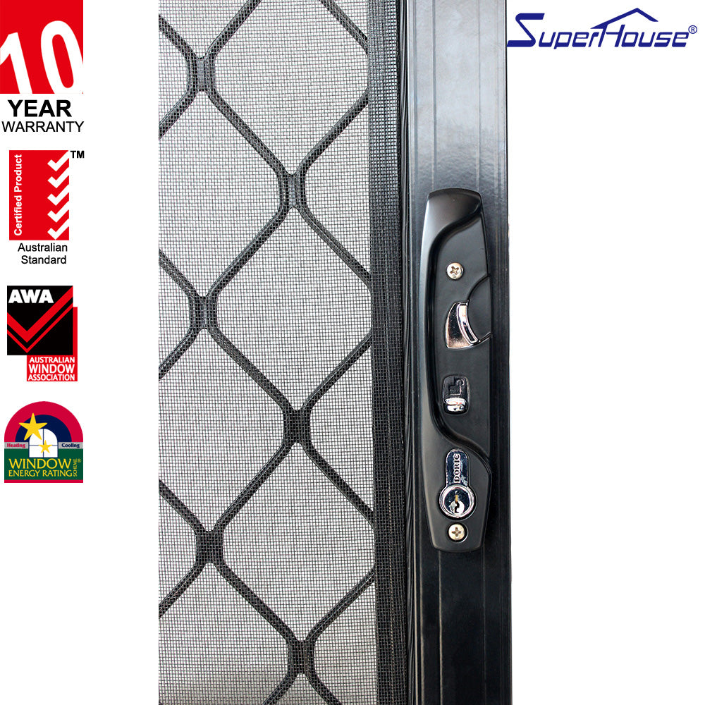 Superhouse Australian Standard Aluminum Horizontal Sliding Door With Recessed Handle
