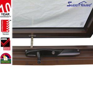 Superhouse Australia standard bronze color awning window with air vent