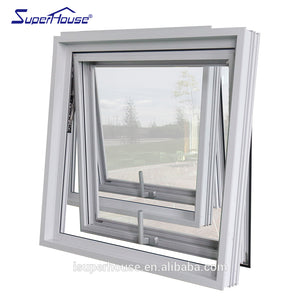 Superhouse Anodized Natural aluminium clear glass crank awning window