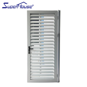 Superhouse AS2047 NFRC AAMA NAFS NOA standard commercial single louvre aluminium casement hinged door